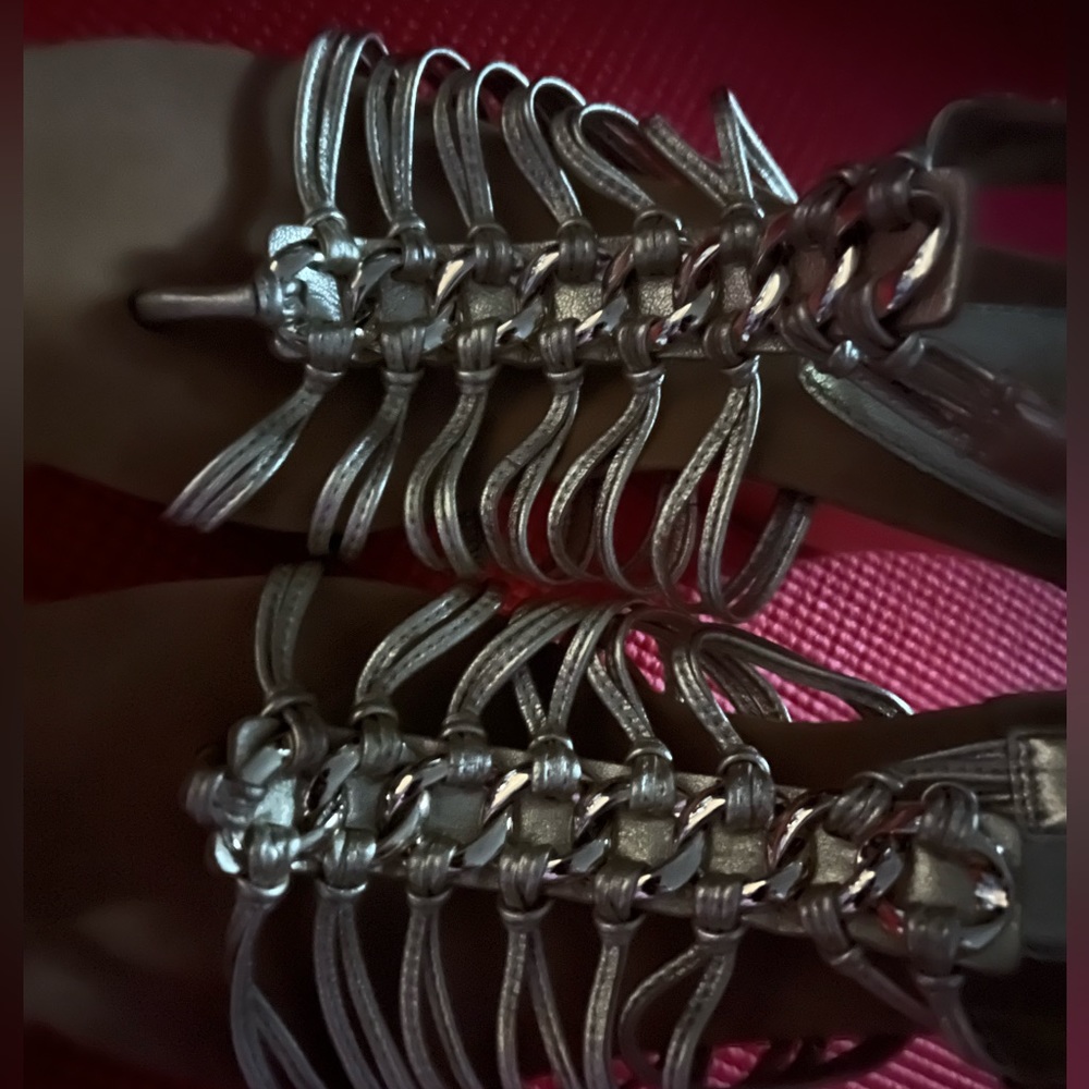 Gold Wedge Sandals - Picture 3 of 6